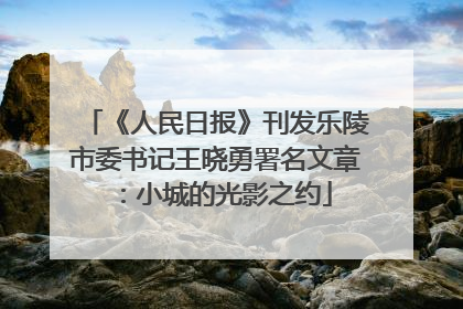 《人民日报》刊发乐陵市委书记王晓勇署名文章：小城的光影之约