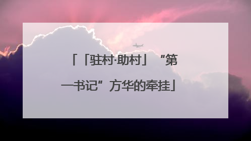「驻村·助村」“第一书记”方华的牵挂
