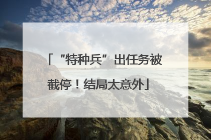 “特种兵”出任务被截停！结局太意外