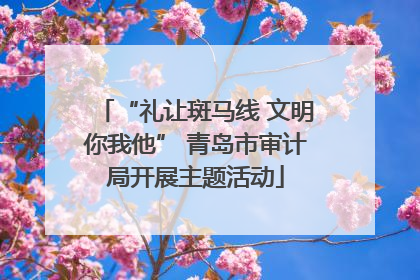 “礼让斑马线 文明你我他” 青岛市审计局开展主题活动