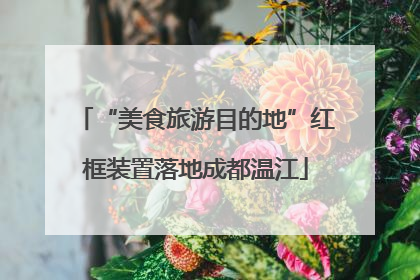 “美食旅游目的地”红框装置落地成都温江