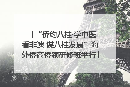 “侨约八桂·学中医 看非遗 谋八桂发展”海外侨商侨领研修班举行