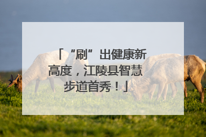 “刷”出健康新高度，江陵县智慧步道首秀！