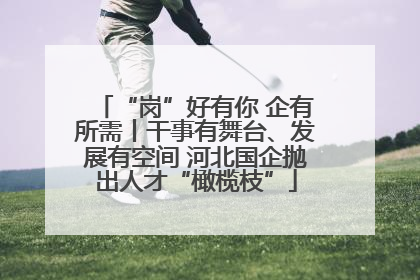 “岗”好有你 企有所需丨干事有舞台、发展有空间 河北国企抛出人才“橄榄枝”