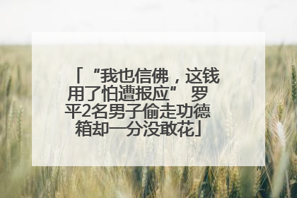 “我也信佛，这钱用了怕遭报应” 罗平2名男子偷走功德箱却一分没敢花