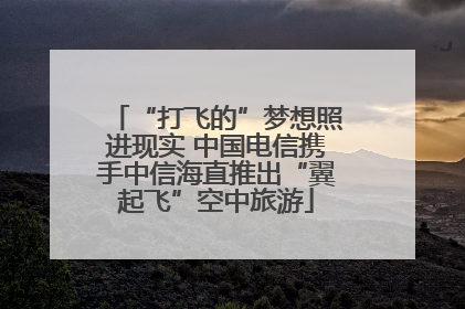 “打飞的”梦想照进现实 中国电信携手中信海直推出“翼起飞”空中旅游