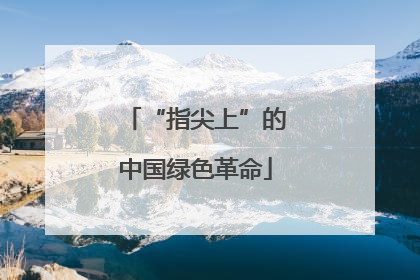 “指尖上”的中国绿色革命