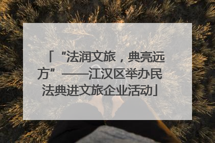 “法润文旅，典亮远方”——江汉区举办民法典进文旅企业活动