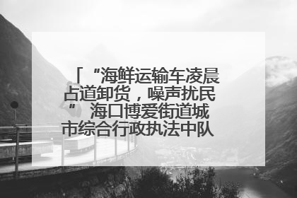 “海鲜运输车凌晨占道卸货，噪声扰民” 海口博爱街道城市综合行政执法中队：将联合交警加强长堤路一带巡逻