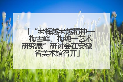 “老梅越老越精神——梅雪峰、梅纯一艺术研究展”研讨会在安徽省美术馆召开