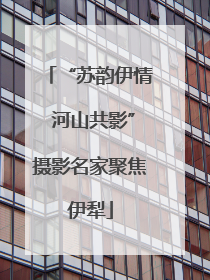 “苏韵伊情 河山共影”摄影名家聚焦伊犁