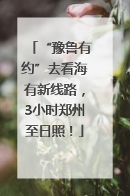 “豫鲁有约”去看海有新线路，3小时郑州至日照！