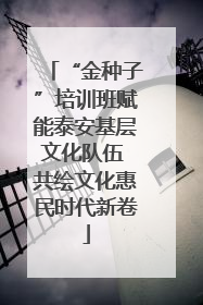 “金种子”培训班赋能泰安基层文化队伍 共绘文化惠民时代新卷