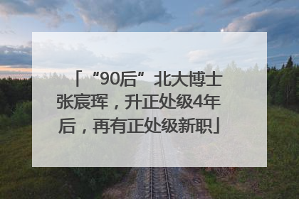 “90后”北大博士张宸珲，升正处级4年后，再有正处级新职