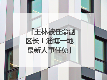 王林被任命副区长！淄博一地最新人事任免