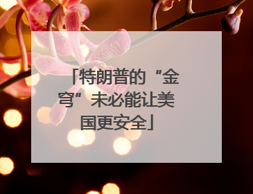 特朗普的“金穹”未必能让美国更安全