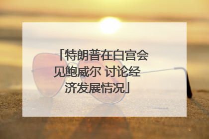 特朗普在白宫会见鲍威尔 讨论经济发展情况