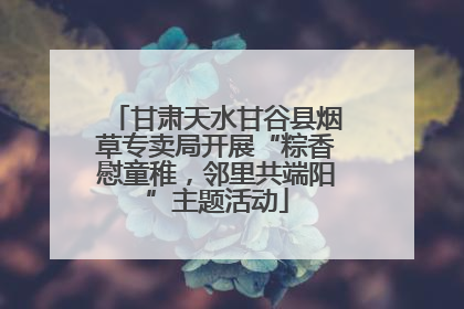 甘肃天水甘谷县烟草专卖局开展“粽香慰童稚，邻里共端阳”主题活动