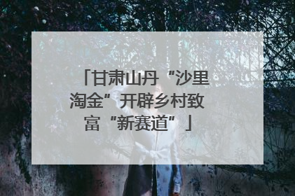 甘肃山丹“沙里淘金”开辟乡村致富“新赛道”