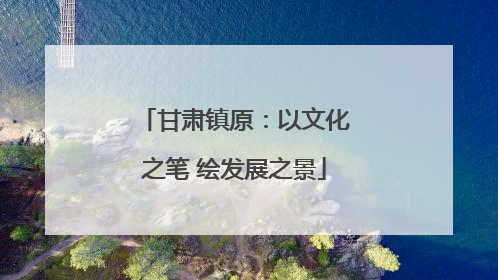 甘肃镇原：以文化之笔 绘发展之景