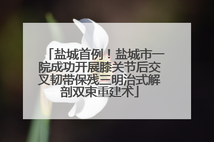 盐城首例！盐城市一院成功开展膝关节后交叉韧带保残三明治式解剖双束重建术