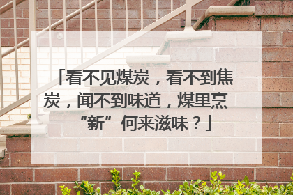 看不见煤炭，看不到焦炭，闻不到味道，煤里烹“新”何来滋味？