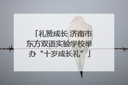 礼赞成长 济南市东方双语实验学校举办“十岁成长礼”