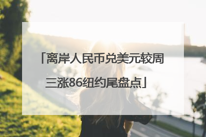离岸人民币兑美元较周三涨86纽约尾盘点