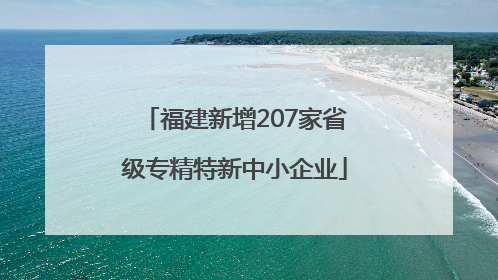 福建新增207家省级专精特新中小企业