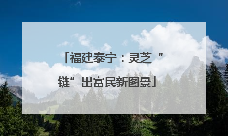 福建泰宁：灵芝“链”出富民新图景