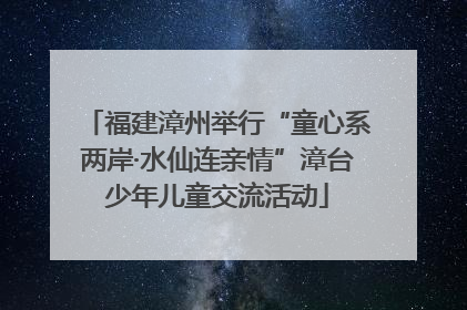 福建漳州举行“童心系两岸·水仙连亲情”漳台少年儿童交流活动