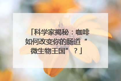 科学家揭秘：咖啡如何改变你的肠道“微生物王国”？