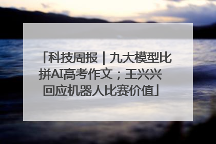 科技周报｜九大模型比拼AI高考作文；王兴兴回应机器人比赛价值