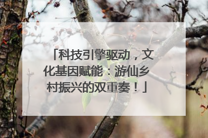 科技引擎驱动，文化基因赋能：游仙乡村振兴的双重奏！