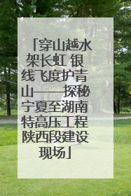 穿山越水架长虹 银线飞度护青山——探秘宁夏至湖南特高压工程陕西段建设现场