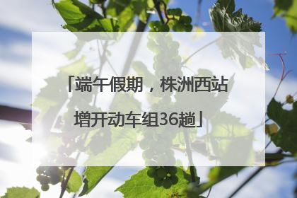 端午假期，株洲西站增开动车组36趟