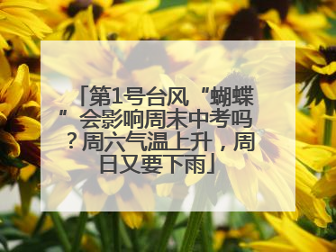 第1号台风“蝴蝶”会影响周末中考吗？周六气温上升，周日又要下雨