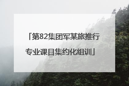 第82集团军某旅推行专业课目集约化组训
