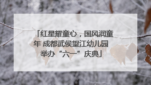 红星耀童心，国风润童年 成都武侯望江幼儿园举办“六一”庆典