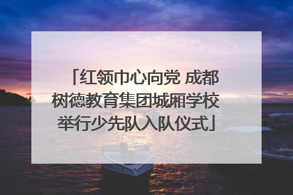 红领巾心向党 成都树德教育集团城厢学校举行少先队入队仪式