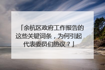 余杭区政府工作报告的这些关键词条，为何引起代表委员们热议？