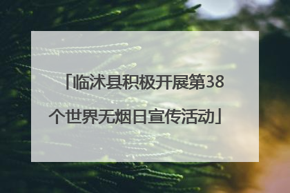 临沭县积极开展第38个世界无烟日宣传活动