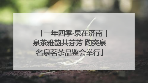 一年四季·泉在济南｜泉茶雅韵共芬芳 趵突泉名泉茗茶品鉴会举行