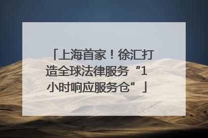 上海首家！徐汇打造全球法律服务“1小时响应服务仓”