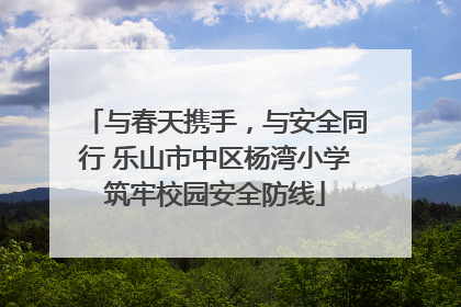 与春天携手，与安全同行 乐山市中区杨湾小学筑牢校园安全防线