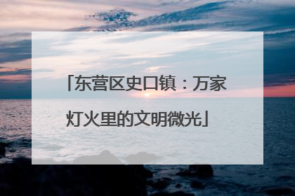 东营区史口镇：万家灯火里的文明微光