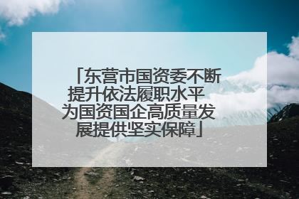 东营市国资委不断提升依法履职水平 为国资国企高质量发展提供坚实保障