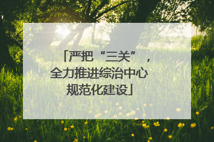 严把“三关”，全力推进综治中心规范化建设