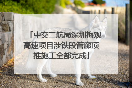 中交二航局深圳梅观高速项目涉铁段管廊顶推施工全部完成