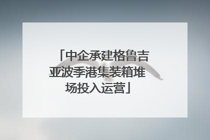 中企承建格鲁吉亚波季港集装箱堆场投入运营